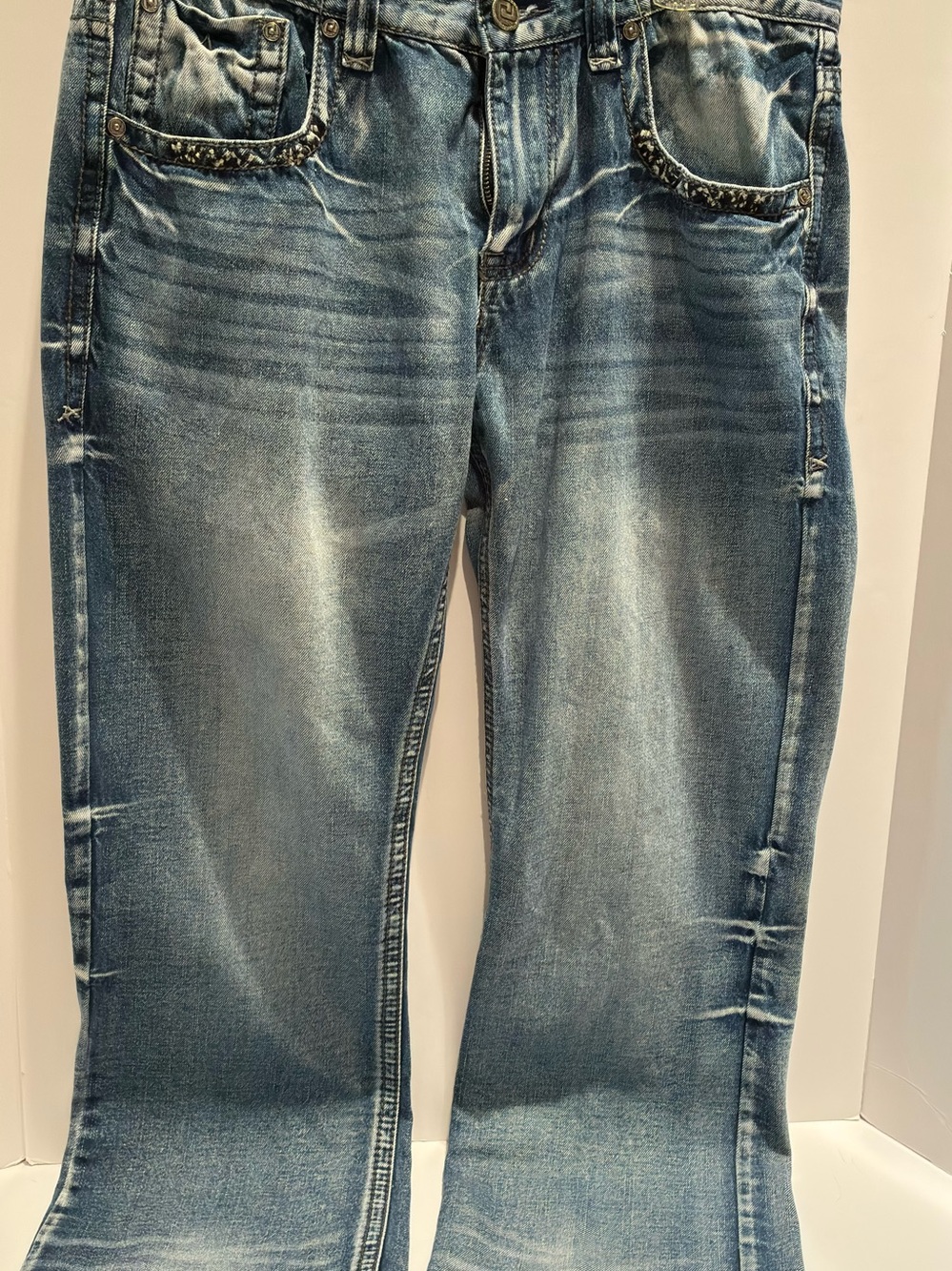 Women’s Blue Flare Denim Jeans Size 34x30